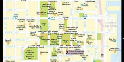 Карта гістарычнага Філадэльфія