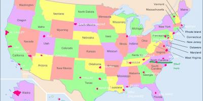 Карта ЗША Філадэльфія